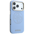 Guess Perforated 4G Aukso Logo Magsafe Dėklas iPhone 18 Pro Max / 17 Pro Max - Šviesiai mėlyna -- iPhone 18 Pro Max /...