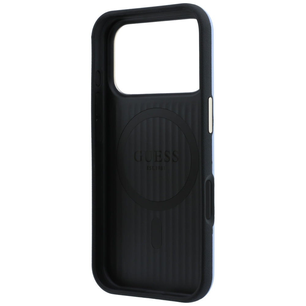 Guess Perforated 4G Aukso Logo Magsafe Dėklas iPhone 18 Pro Max / 17 Pro Max - Šviesiai mėlyna -- iPhone 18 Pro Max /...