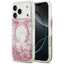 Guess Resin Bottom Glitter MagSafe Dėklas iPhone 18 Pro / 17 Pro - Rožinė -- iPhone 18 Pro / iPhone 17 Pro