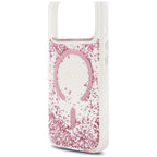 Guess Resin Bottom Glitter MagSafe Dėklas iPhone 18 Pro / 17 Pro - Rožinė -- iPhone 18 Pro / iPhone 17 Pro