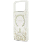 Guess Resin Bottom Glitter MagSafe Case for iPhone 18 Pro Max / 17 Pro Max - Auksinė -- iPhone 18 Pro Max / iPhone 17 Pro Max