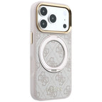 Guess Ring Stand 360 4G Classic Logo MagSafe dėklas iPhone 17 Pro Max / 18 Pro Max - rožinė -- iPhone 17 Pro Max / iPhone...