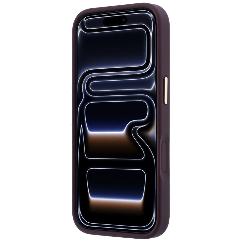 Guess Saffiano Peony & Ring MagSafe dėklas iPhone 17 Pro / 18 Pro - tamsiai raudona -- iPhone 17 Pro / iPhone 18 Pro