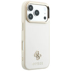 Guess Saffiano Small 4G & Classic Logo MagSafe dėklas iPhone 17 Pro Max / 18 Pro Max - smėlio -- iPhone 17 Pro Max /...