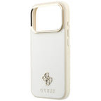 Guess Saffiano Small 4G & Classic Logo MagSafe dėklas iPhone 17 Pro Max / 18 Pro Max - smėlio -- iPhone 17 Pro Max /...