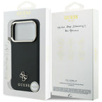 Guess Saffiano Small 4G ir Classic Logo MagSafe dėklas iPhone 17 Pro Max / 18 Pro Max - Juoda -- iPhone 17 Pro Max /...