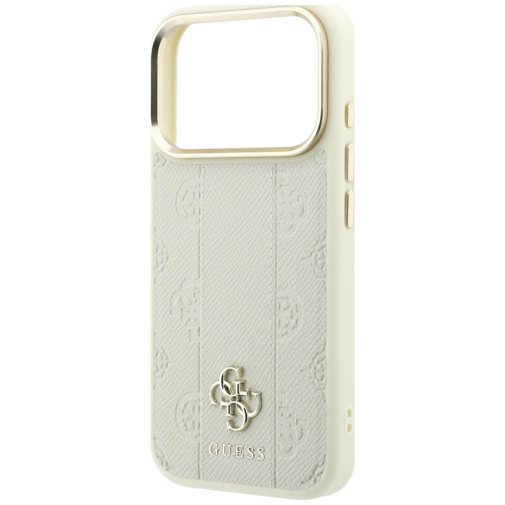 Guess Stripe Peony 4G Logo MagSafe Case for iPhone 18 Pro / 17 Pro - Smėlio -- iPhone 18 Pro / iPhone 17 Pro