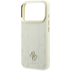 Guess Stripe Peony 4G Logo MagSafe Case for iPhone 18 Pro / 17 Pro - Smėlio -- iPhone 18 Pro / iPhone 17 Pro
