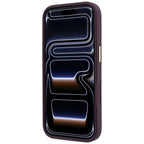 Guess Stripe Peony 4G Logo MagSafe dėklas iPhone 18 Pro Max / 17 Pro Max - Bordo -- iPhone 18 Pro Max / iPhone 17 Pro Max