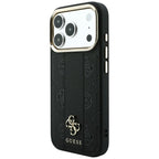 Guess Stripe Peony 4G Logo MagSafe dėklas iPhone 17 Pro Max / 18 Pro Max - Juoda -- iPhone 17 Pro Max / iPhone 18 Pro Max
