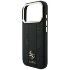 Guess Stripe Peony 4G Logo MagSafe dėklas iPhone 17 Pro Max / 18 Pro Max - Juoda -- iPhone 17 Pro Max / iPhone 18 Pro Max