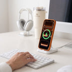 Tech-Protect MagPeak MagSafe CC dėklas Apple iPhone 18 Pro / 17 Pro - matinis oranžinis -- iPhone 18 Pro / iPhone 17 Pro