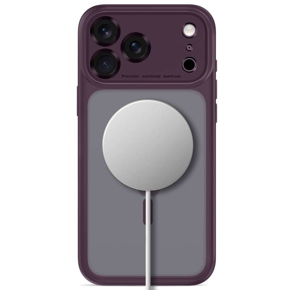 Tech-Protect MagPeak MagSafe CC dėklas Apple iPhone 18 Pro / 17 Pro - tamsiai raudona matinė -- iPhone 18 Pro / iPhone 17 Pro
