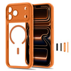 Tech-Protect MagPeak MagSafe CC dėklas Apple iPhone 18 Pro Max / 17 Pro Max - skaidrus oranžinis -- iPhone 18 Pro Max /...