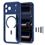 Tech-Protect MagPeak MagSafe CC dėklas iPhone 18 Pro Max / 17 Pro Max - Skaidrus tamsiai mėlynas -- iPhone 18 Pro Max /...