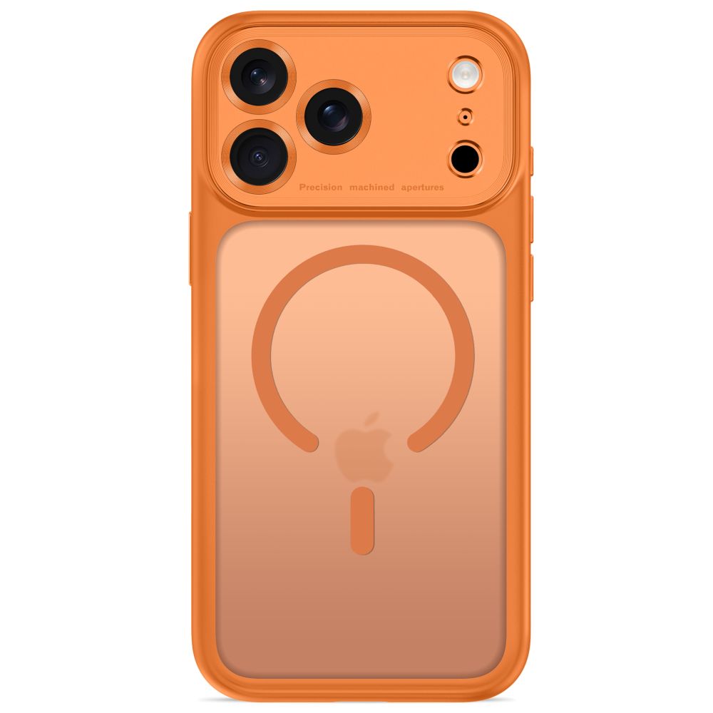 Tech-Protect MagPeak MagSafe CC dėklas iPhone 18 Pro Max / 17 Pro Max - Matinis kosminis oranžinis -- iPhone 18 Pro Max /...