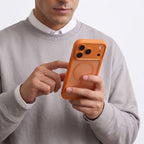 Tech-Protect MagPeak MagSafe CC dėklas iPhone 18 Pro Max / 17 Pro Max - Matinis kosminis oranžinis -- iPhone 18 Pro Max /...