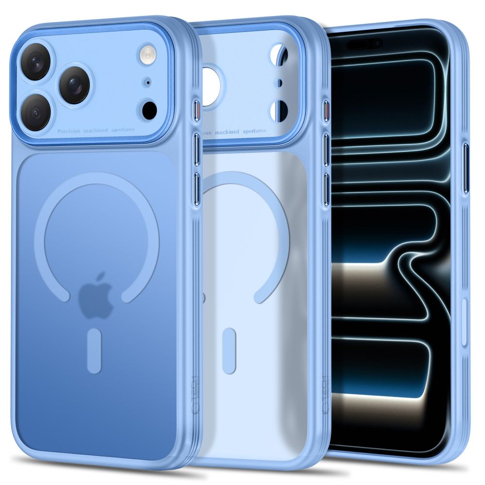 Tech-Protect MagPrime MagSafe CC Dėklas iPhone 18 Pro Max / 17 Pro Max - Matinis Šviesus Mėlynas -- iPhone 18 Pro Max /...