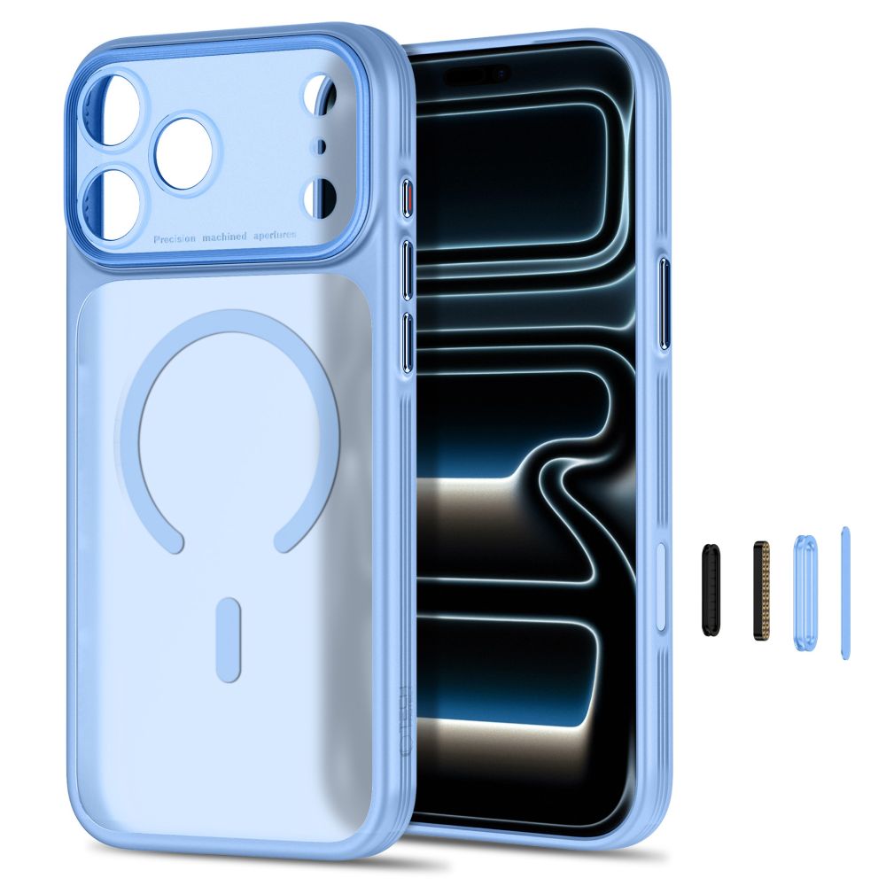 Tech-Protect MagPrime MagSafe CC Dėklas iPhone 18 Pro Max / 17 Pro Max - Matinis Šviesus Mėlynas -- iPhone 18 Pro Max /...