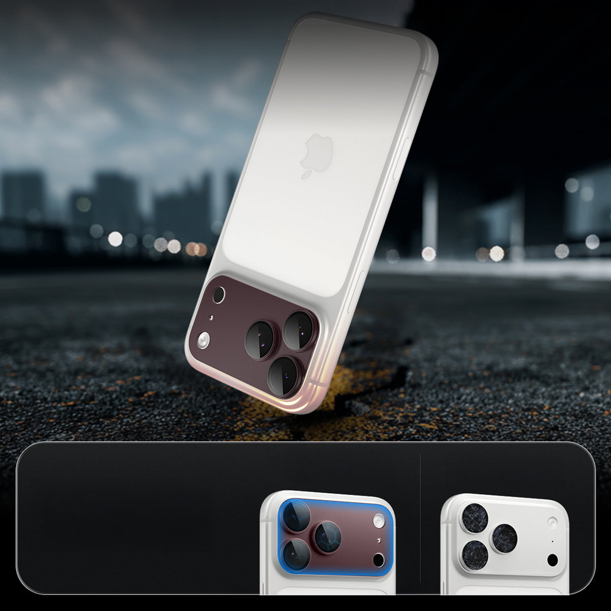 Spigen Optik Pro XL GLAS.TR EZ FIT grūdinto stiklo apsauga iPhone 18 Pro - Tamsi vyšnia -- iPhone 18 Pro