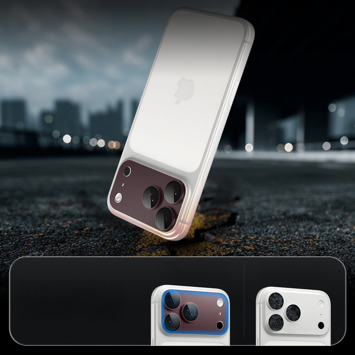 Spigen Optik Pro XL GLAS.TR EZ FIT grūdinto stiklo apsauga iPhone 18 Pro Max - Tamsi vyšnia -- iPhone 18 Pro Max