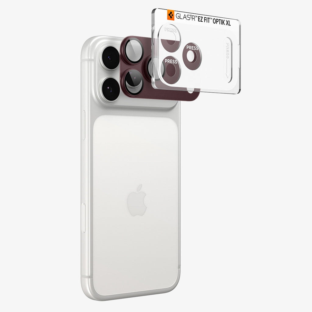Spigen Optik Pro XL GLAS.TR EZ FIT grūdinto stiklo apsauga iPhone 18 Pro Max - Tamsi vyšnia -- iPhone 18 Pro Max