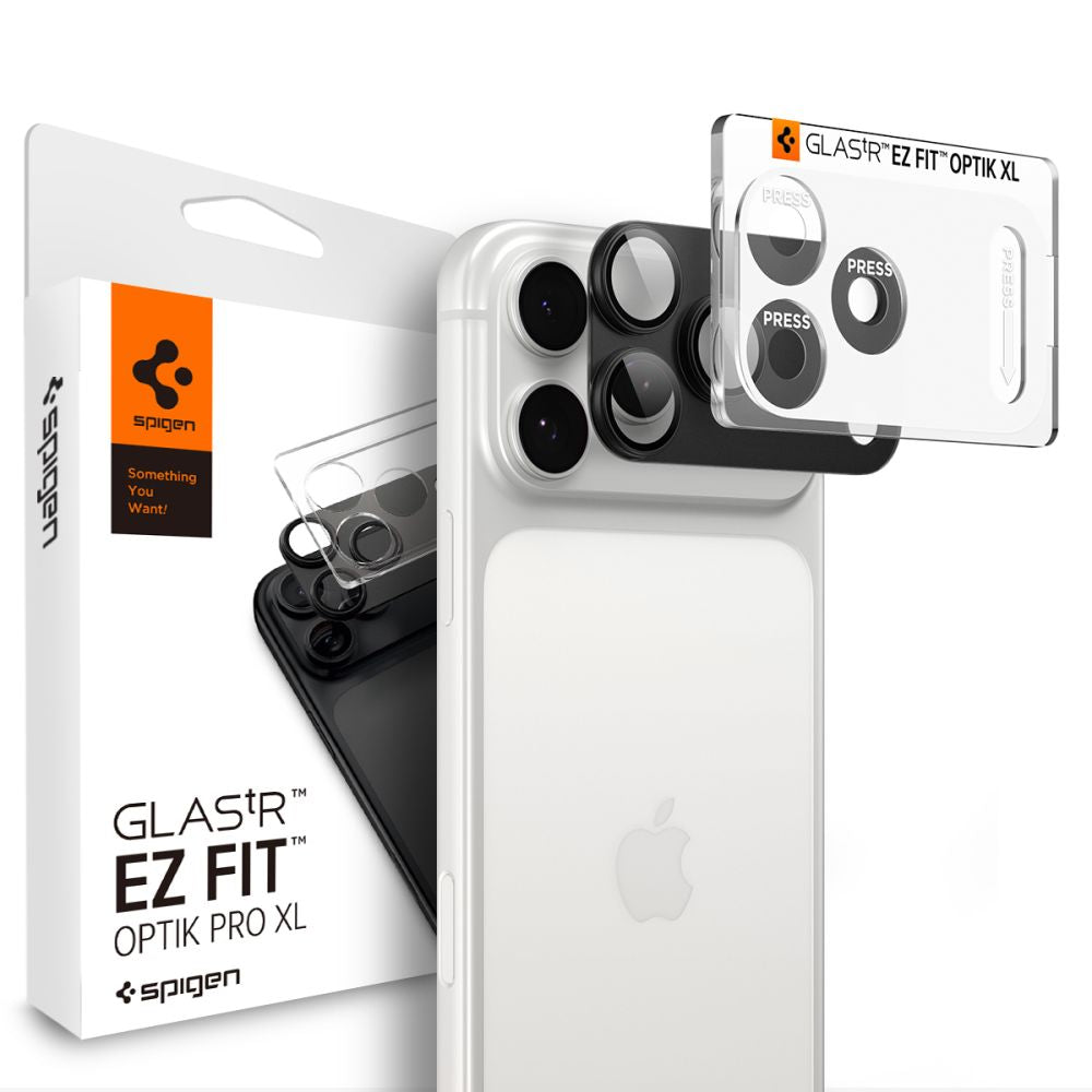 Spigen Optik Pro XL Glas.tR EZ Fit grūdintas stiklas fotoaparato ekrano apsaugiklis skirtas Apple iPhone 18 Pro Max -...