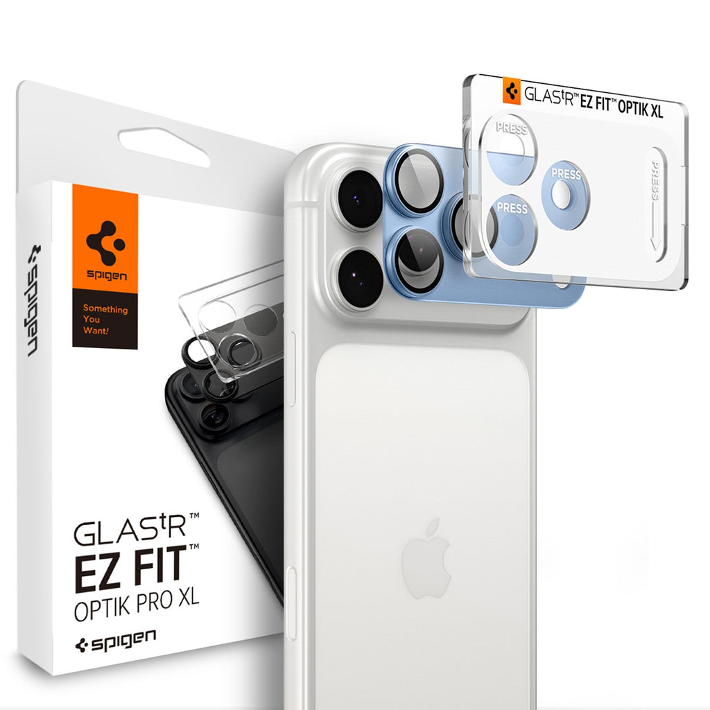 Spigen Optik Pro XL GLAS.TR EZ FIT grūdinto stiklo apsauga iPhone 18 Pro Max - Šviesi mėlyna -- iPhone 18 Pro Max
