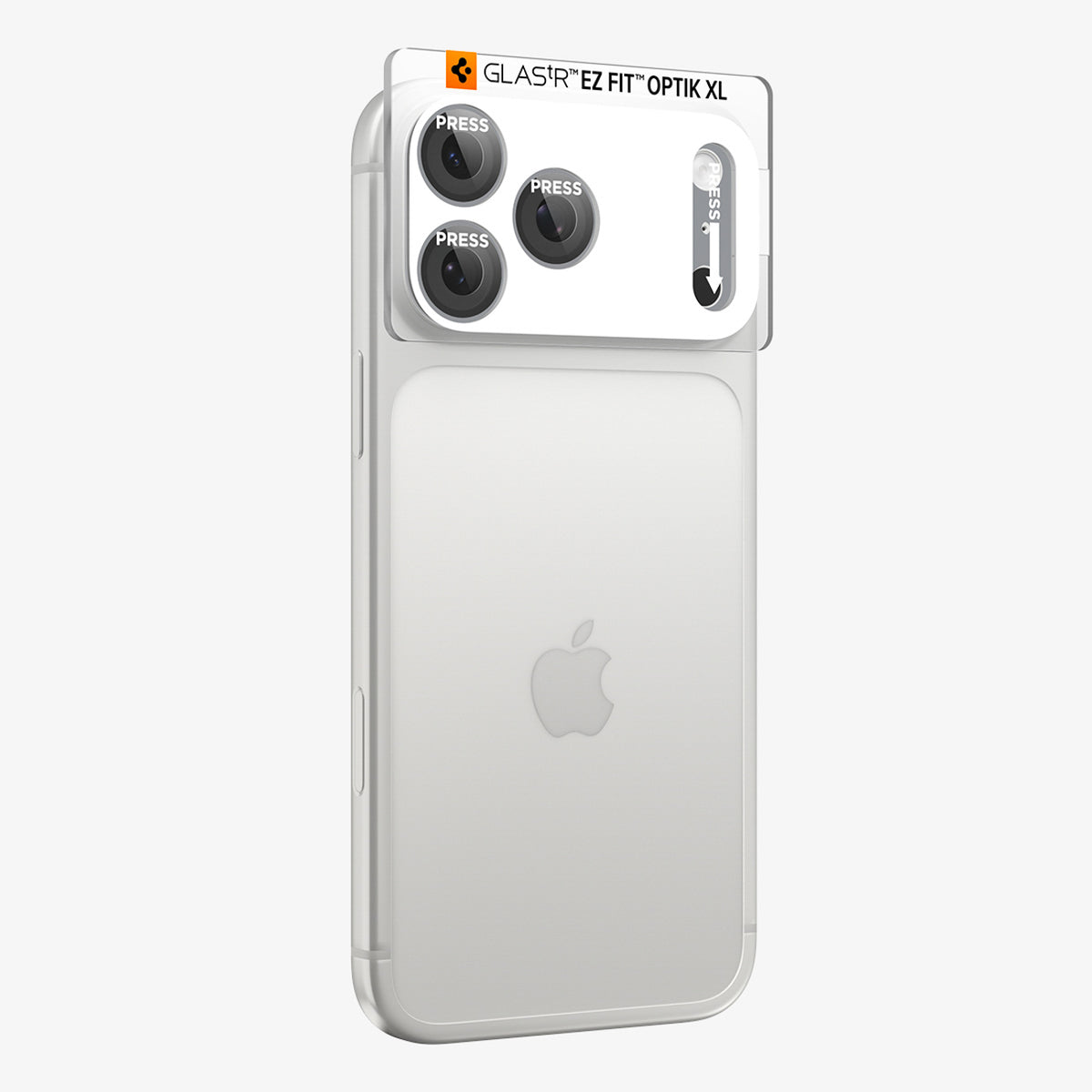 Spigen Optik Pro XL GLAS.TR EZ FIT grūdinto stiklo apsauga iPhone 18 Pro Max - Sidabrinė -- iPhone 18 Pro Max