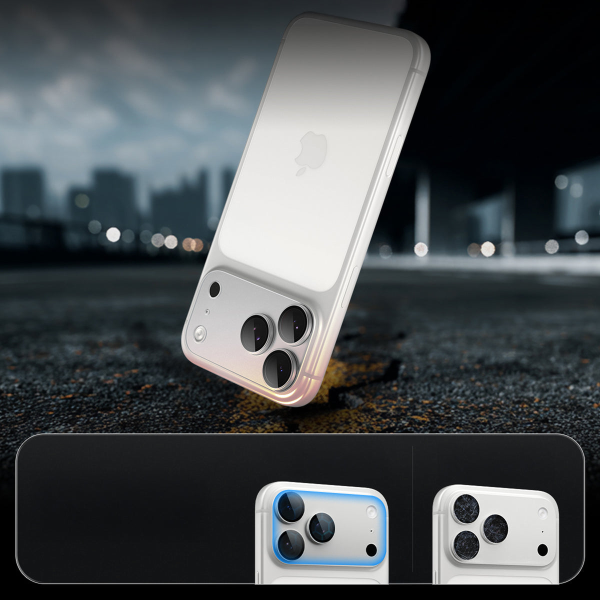 Spigen Optik Pro XL GLAS.TR EZ FIT apsauginis grūdintas stiklas iPhone 18 Pro - sidabrinis -- iPhone 18 Pro