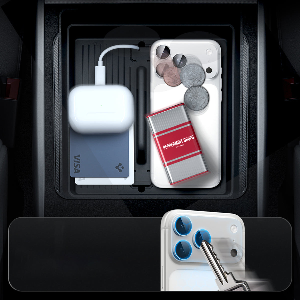 Spigen Optik Pro XL GLAS.TR EZ FIT apsauginis grūdintas stiklas iPhone 18 Pro - sidabrinis -- iPhone 18 Pro