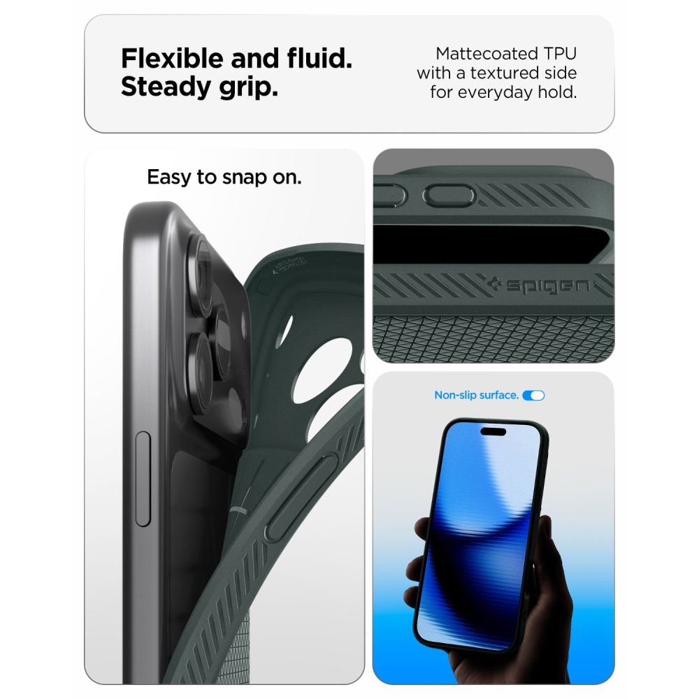 Spigen Athlex Air dėklas iPhone 18 Pro / 17 Pro - žalias -- iPhone 18 Pro / iPhone 17 Pro