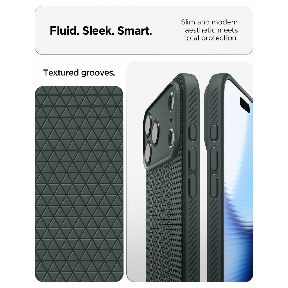 Spigen Liquid Air dėklas iPhone 18 Pro Max / 17 Pro Max - žalias -- iPhone 18 Pro Max / iPhone 17 Pro Max
