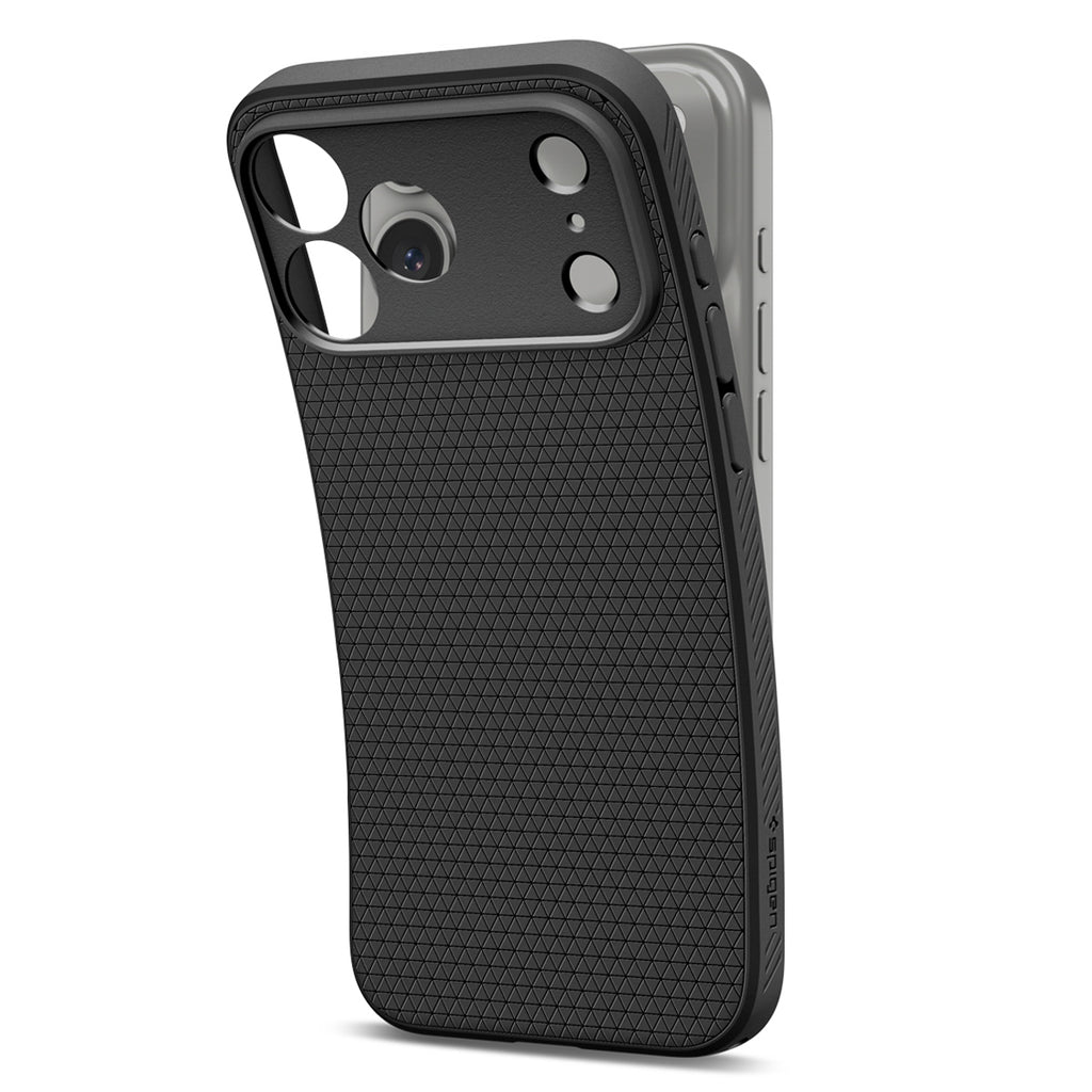 Spigen Liquid Air dėklas iPhone 18 Pro Max / 17 Pro Max - Matinis juodas -- iPhone 18 Pro Max / iPhone 17 Pro Max