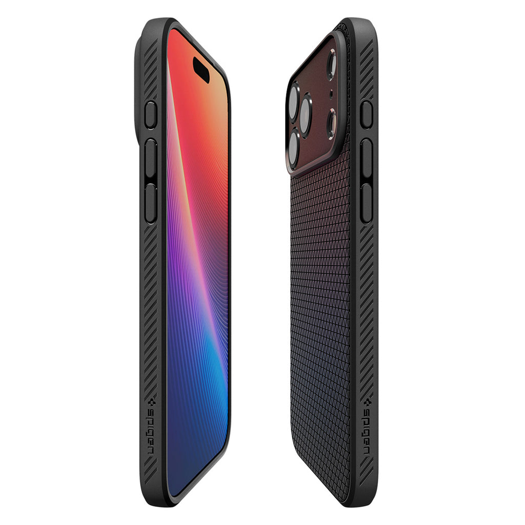 Spigen Liquid Air dėklas iPhone 18 Pro Max / 17 Pro Max - Matinis juodas -- iPhone 18 Pro Max / iPhone 17 Pro Max