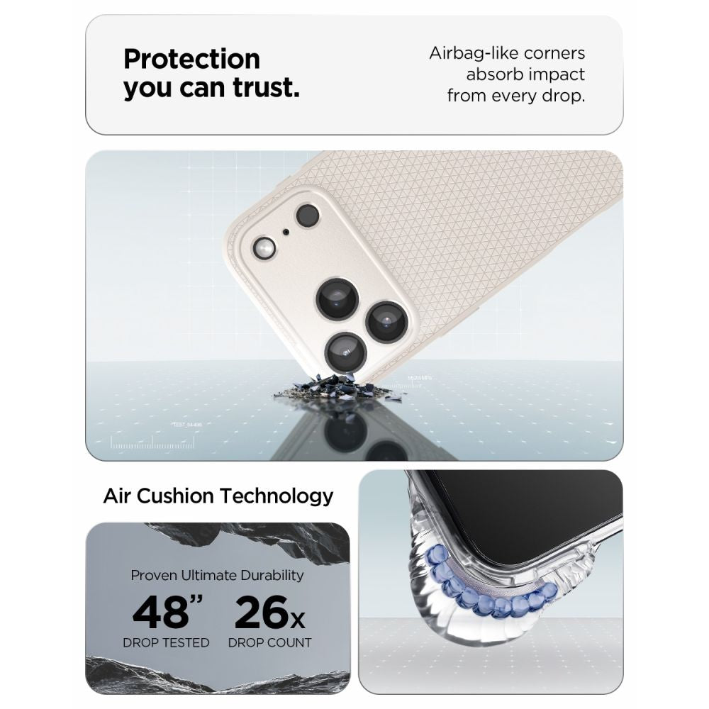 Spigen Liquid Air dėklas iPhone 18 Pro Max / 17 Pro Max - titanas -- iPhone 18 Pro Max / iPhone 17 Pro Max