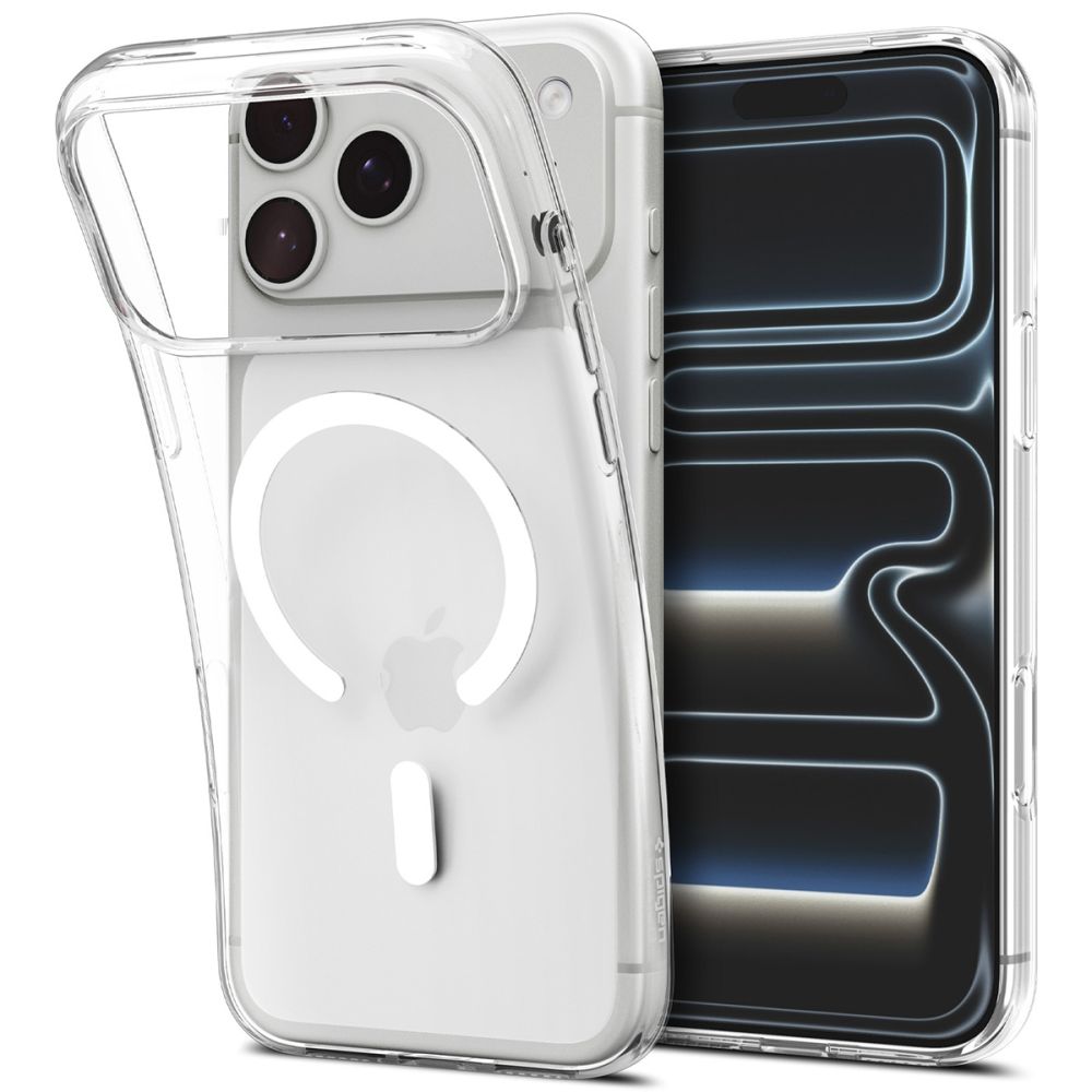 Spigen Liquid Crystal MagSafe Case iPhone 18 Pro / 17 Pro - Skaidri ir balta -- iPhone 18 Pro / iPhone 17 Pro