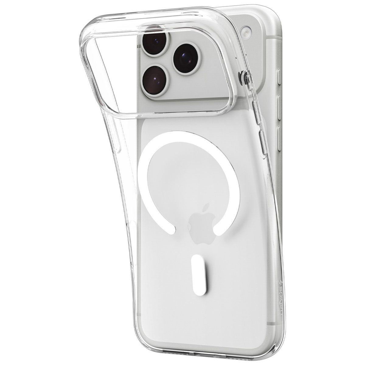 Spigen Liquid Crystal MagSafe Case iPhone 18 Pro Max / 17 Pro Max - Skaidri ir balta -- iPhone 18 Pro Max / iPhone 17 Pro Max