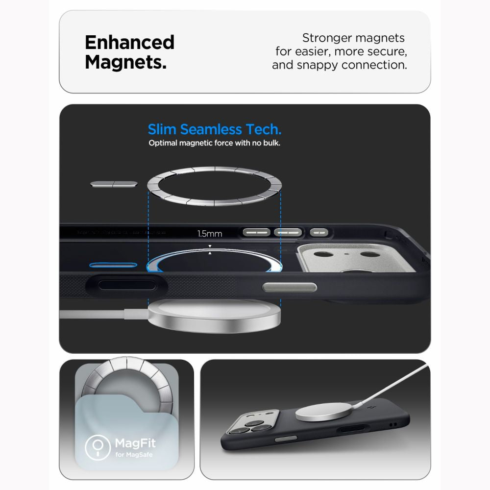 Spigen Nano Pop MagSafe dėklas iPhone 18 Pro / 17 Pro - Juoda -- iPhone 18 Pro / iPhone 17 Pro