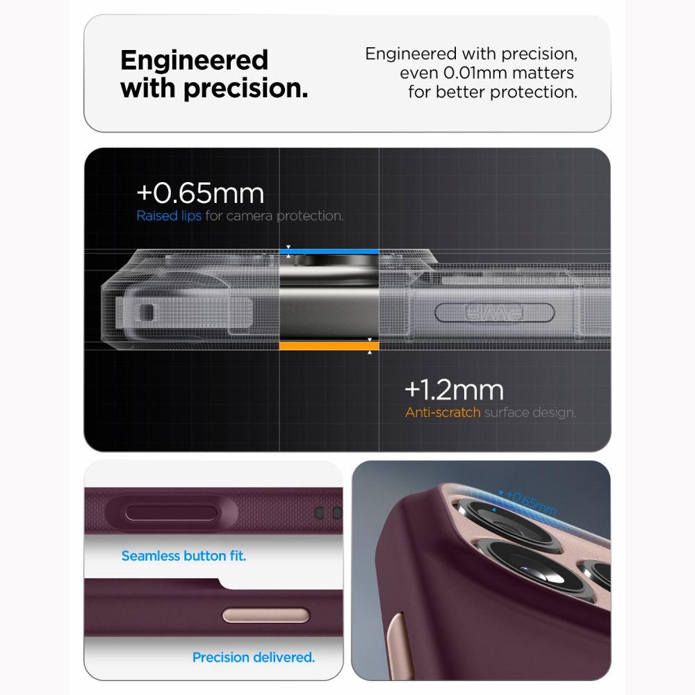 Dėklas Spigen Nano Pop MagSafe telefonams iPhone 18 Pro / 17 Pro - tamsi vyšnia -- iPhone 18 Pro / iPhone 17 Pro