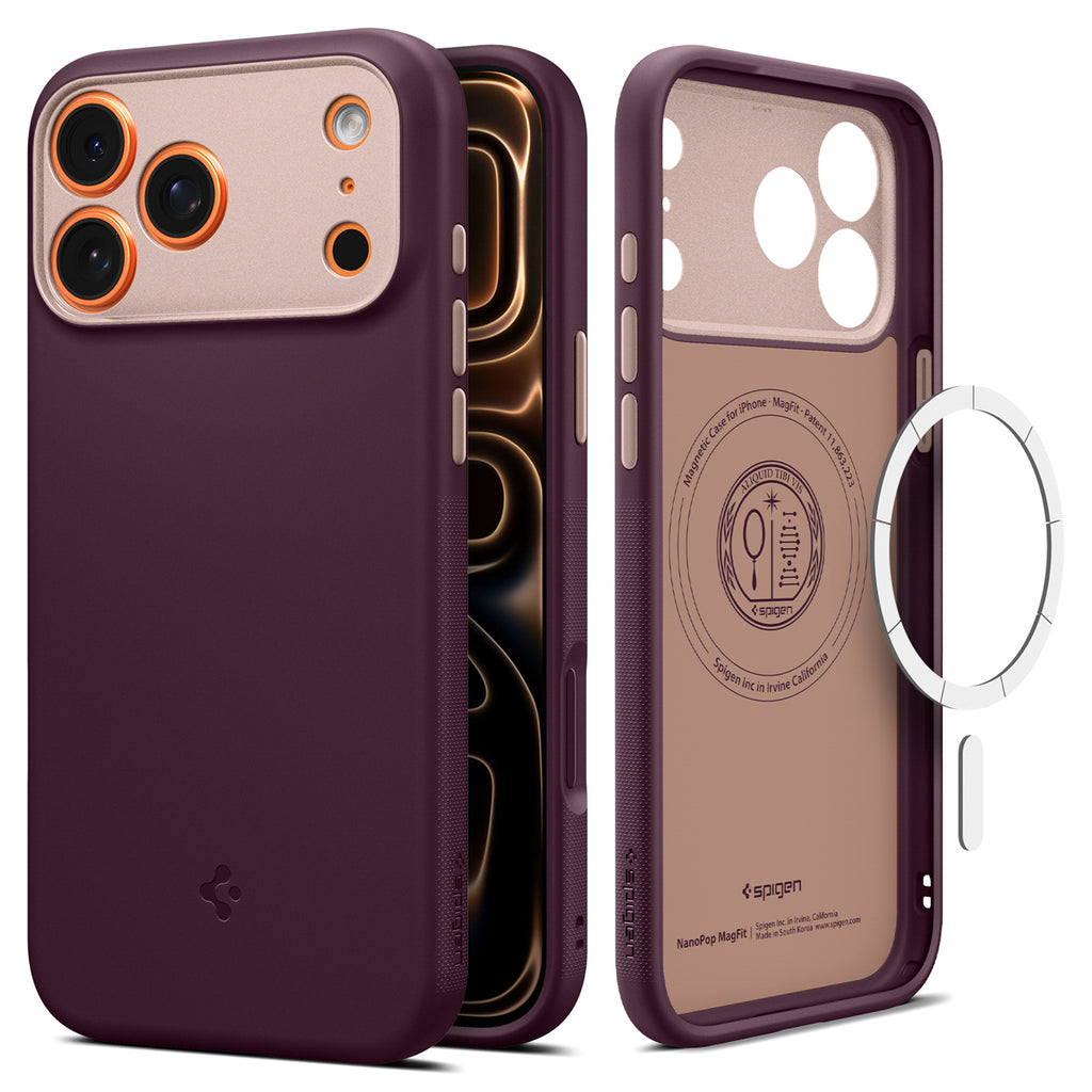 Spigen Nano Pop MagSafe dėklas iPhone 18 Pro Max / 17 Pro Max - tamsaus vyšnio spalvos -- iPhone 18 Pro Max / iPhone 17...