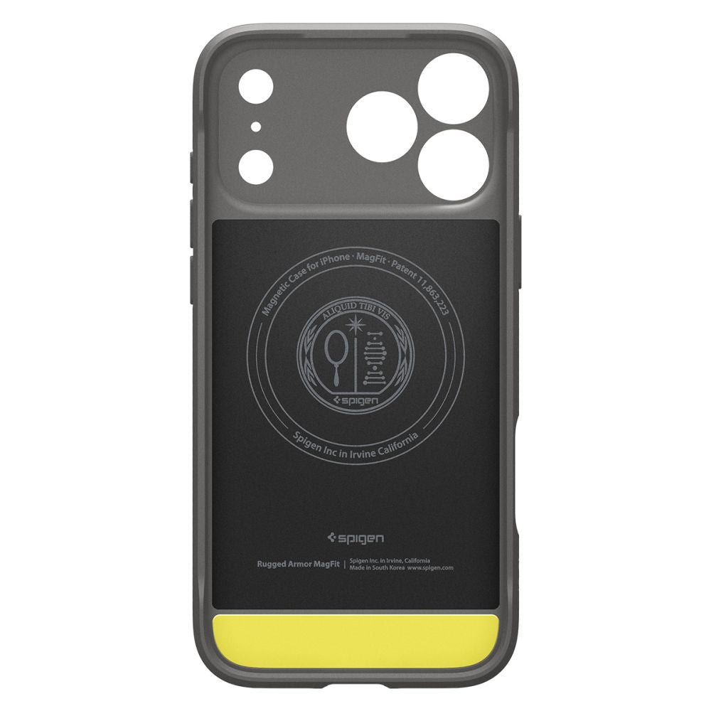 Spigen Rugged Armor MagSafe dėklas iPhone 18 Pro / 17 Pro - Pilkas -- iPhone 18 Pro / iPhone 17 Pro