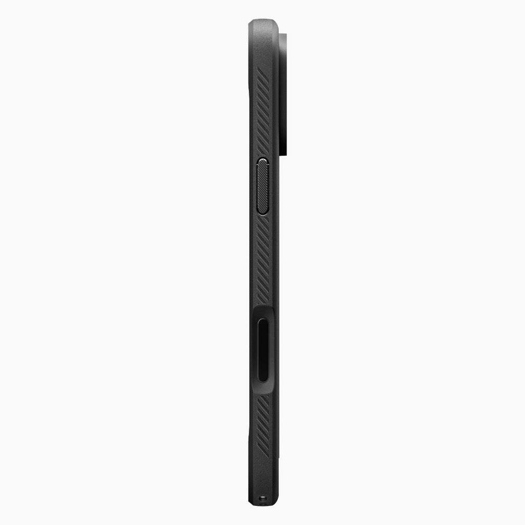 Spigen Rugged Armor MagSafe dėklas iPhone 18 Pro / 17 Pro - matinis juodas -- iPhone 18 Pro / iPhone 17 Pro