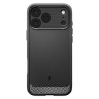Spigen Rugged Armor MagSafe dėklas iPhone 18 Pro / 17 Pro - matinis juodas -- iPhone 18 Pro / iPhone 17 Pro