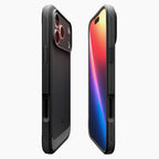 Spigen Rugged Armor MagSafe dėklas iPhone 18 Pro / 17 Pro - matinis juodas -- iPhone 18 Pro / iPhone 17 Pro