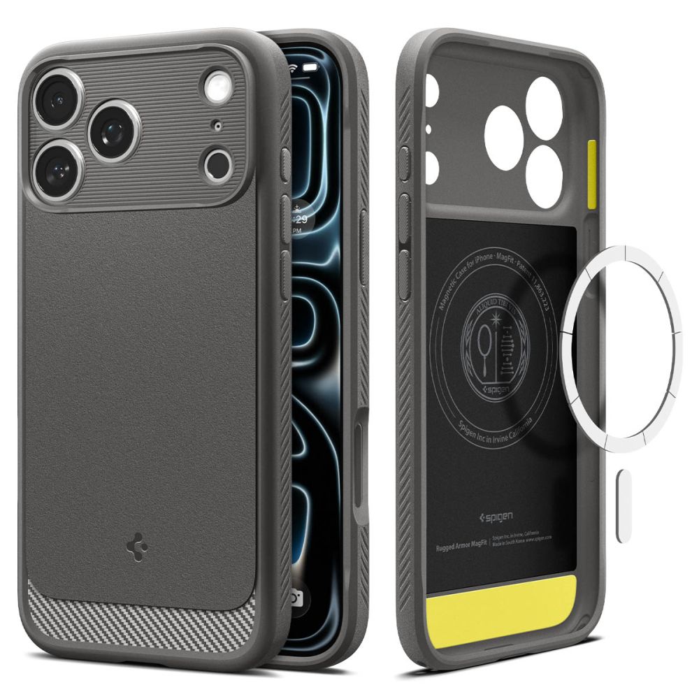 Spigen Rugged Armor MagSafe dėklas iPhone 18 Pro Max / 17 Pro Max - Pilkas -- iPhone 18 Pro Max / iPhone 17 Pro Max