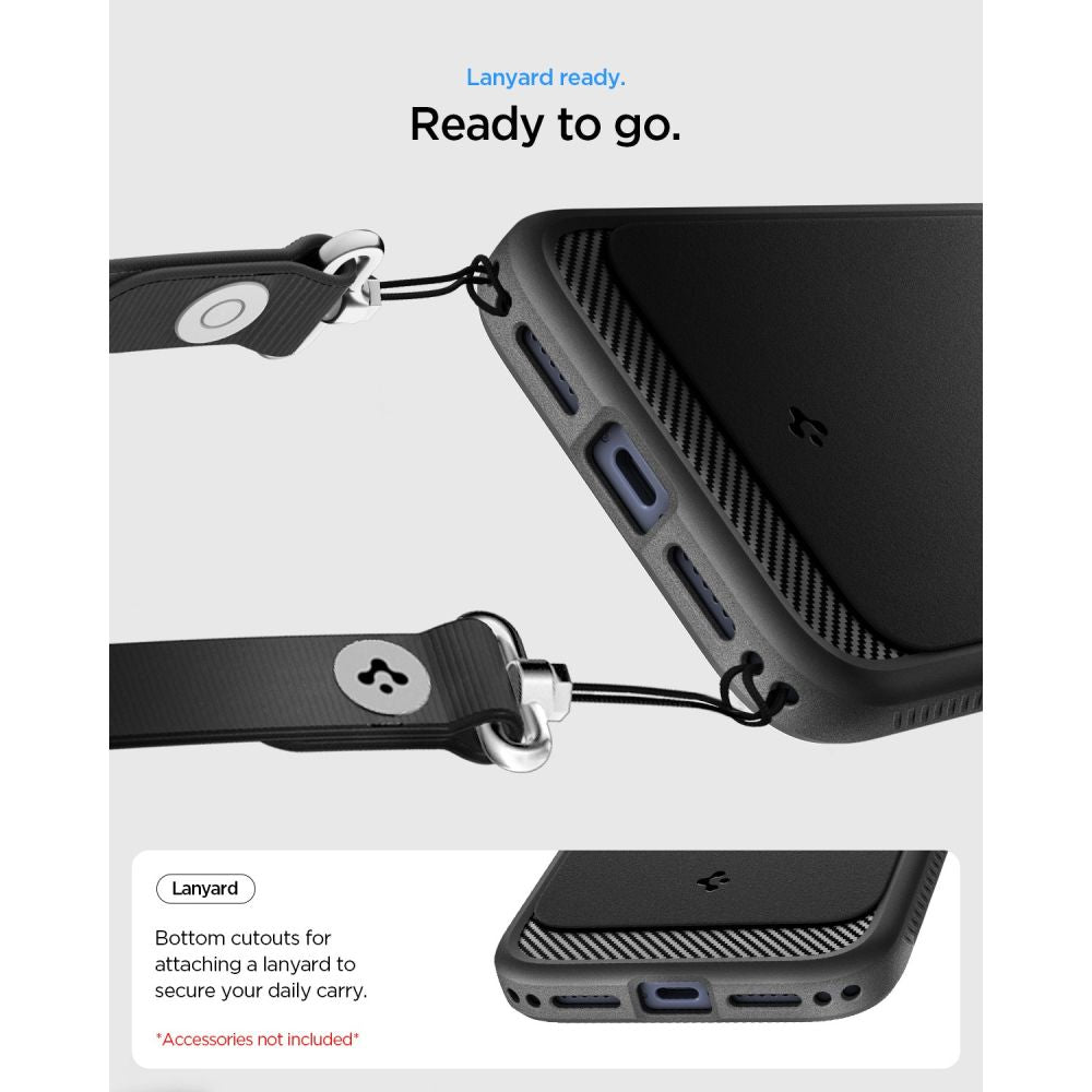 Spigen Rugged Armor MagSafe dėklas iPhone 18 Pro Max / 17 Pro Max - Matinis juodas -- iPhone 18 Pro Max / iPhone 17 Pro Max