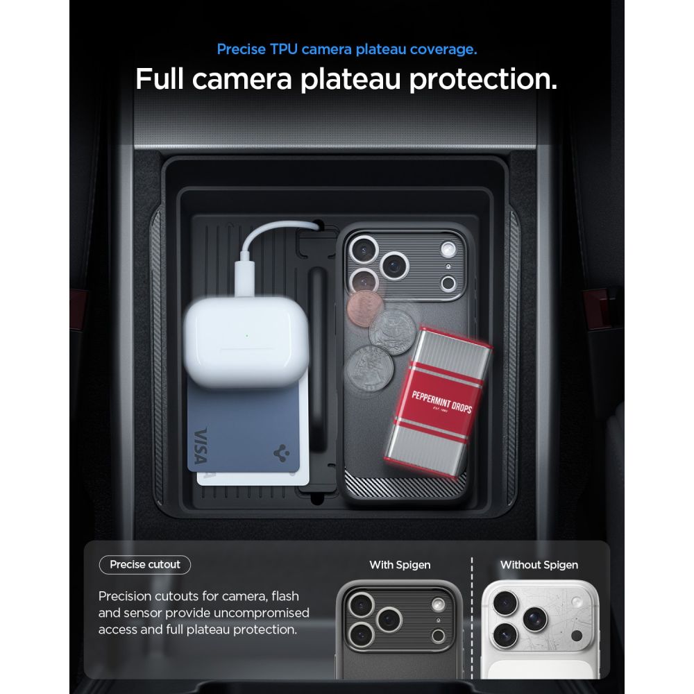 Spigen Rugged Armor MagSafe dėklas iPhone 18 Pro Max / 17 Pro Max - Matinis juodas -- iPhone 18 Pro Max / iPhone 17 Pro Max