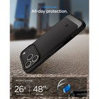 Spigen Rugged Armor MagSafe dėklas iPhone 18 Pro Max / 17 Pro Max - Matinis juodas -- iPhone 18 Pro Max / iPhone 17 Pro Max
