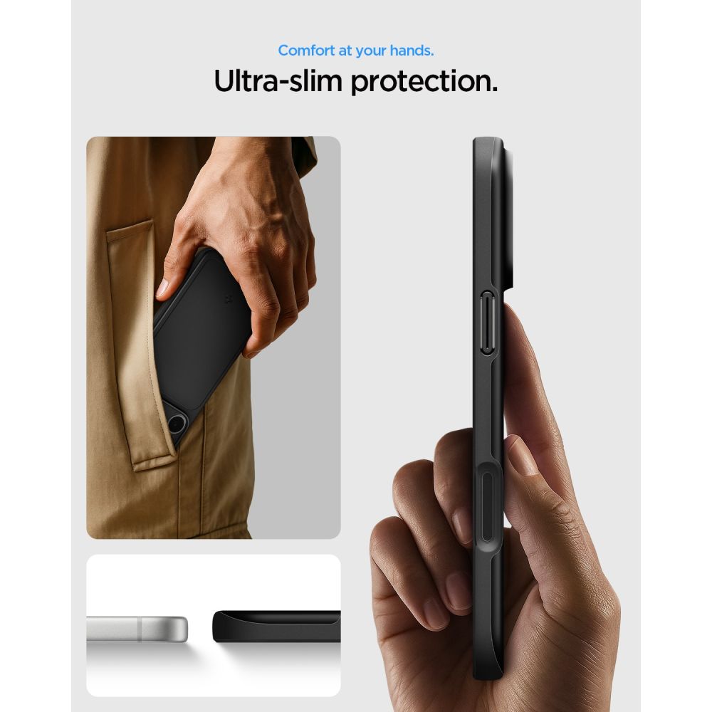 Spigen Thin Fit MagSafe dėklas iPhone 18 Pro Max / 17 Pro Max - juodas -- iPhone 18 Pro Max / iPhone 17 Pro Max